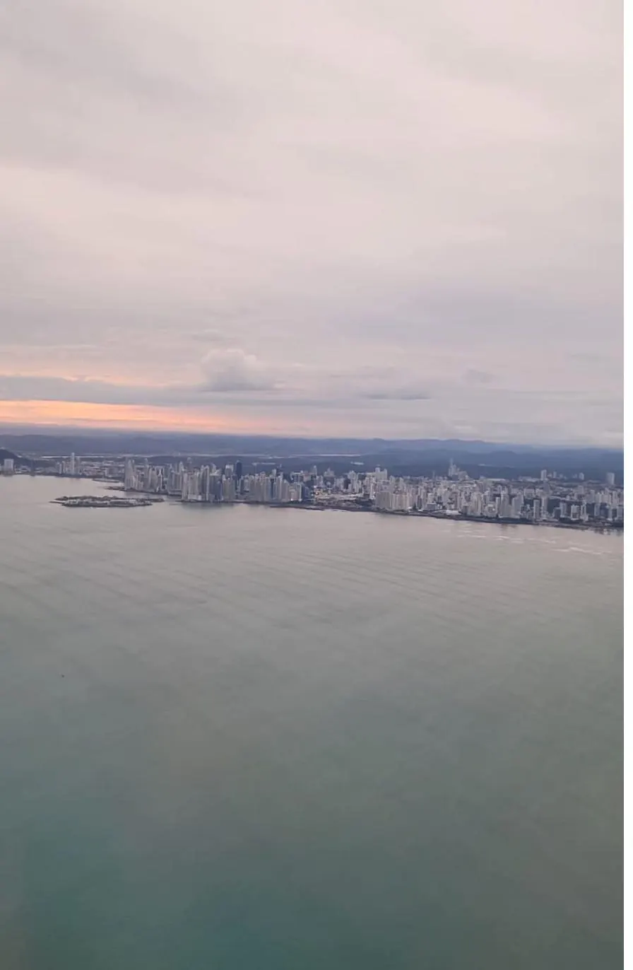 Panama City skyline at sunset
